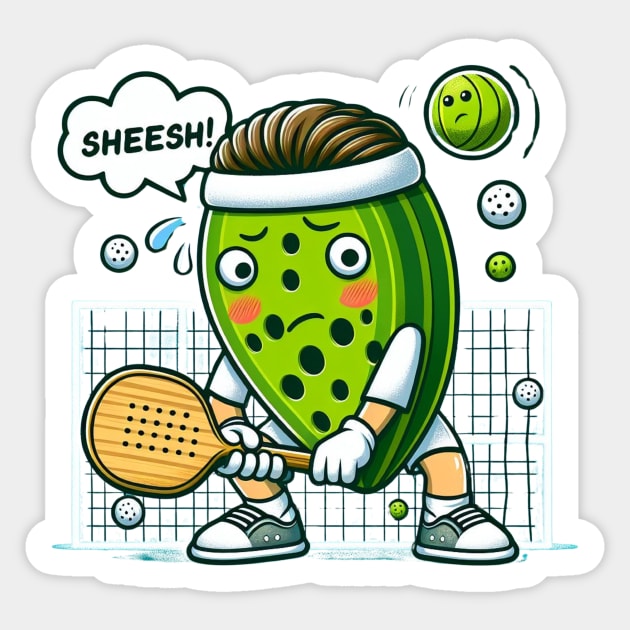 Pickleball (Tennis) SHEESH! Design Sticker by Battlefoxx Living Earth